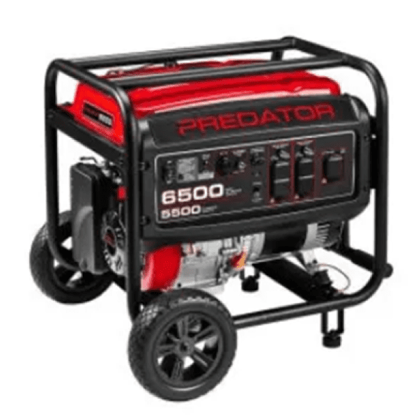 Red Predator 6500W portable generator with wheels