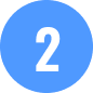 White numeral 2 inside blue circular icon
