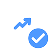 Settings optimization icon with verified checkmark