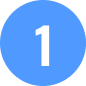 Blue circle icon with white number 1